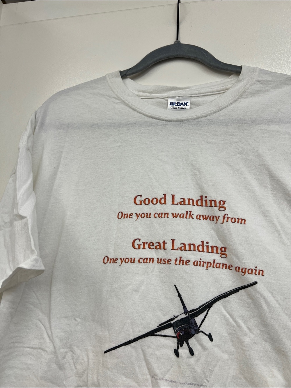 Gildan White Short-Sleeve Tee RC Plane Aviation Funny Saying Phrase Graphic XL
